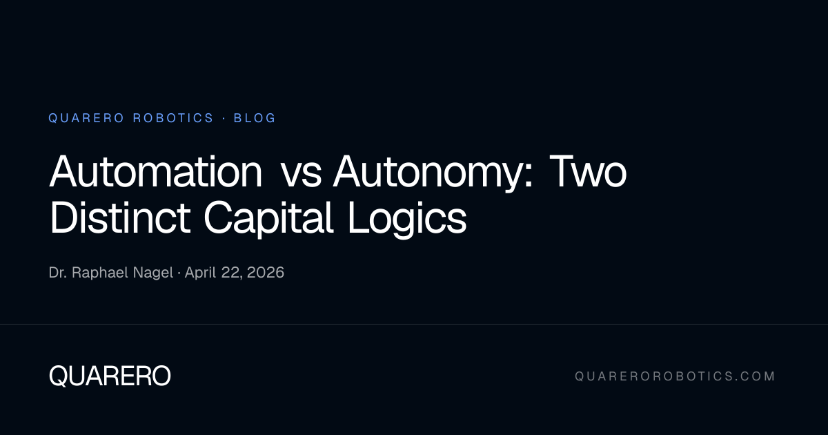 Automation vs Autonomy: Two Distinct Capital Logics
