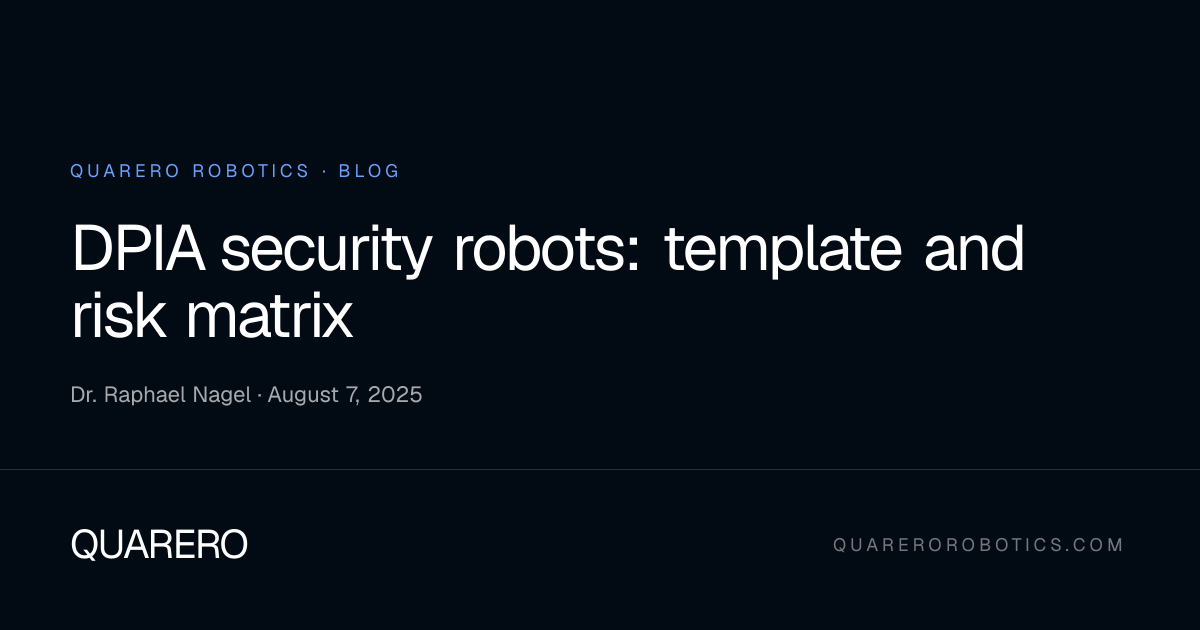 DPIA security robots: template and risk matrix