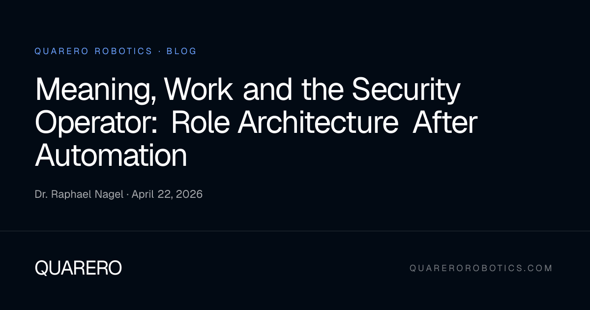 Meaning, Work and the Security Operator: Role Architecture…